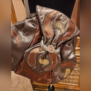 1980s Rad "Shafir" Patchwork Leather Crossbody Metallic Bag - Purse